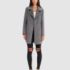 Women Belle & Bloom Wool Coats | New Fit Ex-Boyfriend Wool Blend Oversized Jacket - Dark Grey