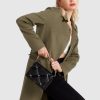 Women Belle & Bloom Wool Coats | New Fit Last Chance Wool Blend Moto Coat - Army Green