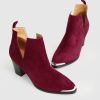 Women Belle & Bloom Boots | Austin Suede Ankle Boot - Merlot