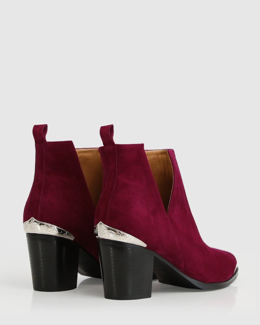 Women Belle & Bloom Boots | Austin Suede Ankle Boot - Merlot