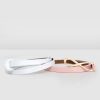 Women Belle & Bloom Belts | Leather Tie Belt 2 Pack - Pink / White