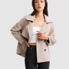 Women Belle & Bloom Wool Coats | I'M Yours Wool Blend Peacoat - Beige