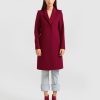 Women Belle & Bloom Wool Coats | Jealousy Belted Wool Blend Coat - Magenta