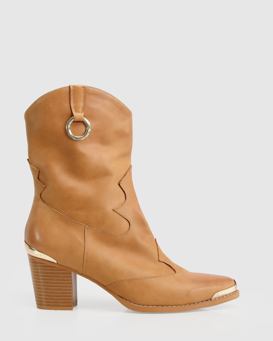 Women Belle & Bloom Boots | Dallas Western Boot - Tan