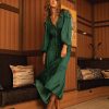 Women Belle & Bloom Maxi Dresses | Window Seat Tiered Maxi Dress - Dark Green