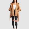 Women Belle & Bloom Belted Coats | Jackson Landing Wool Blend Cape Coat - Dark Camel