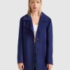 Women Belle & Bloom Wool Coats | New Fit Ex-Boyfriend Wool Blend Oversized Jacket - Midnight Blue