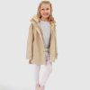 Girl Belle & Bloom | When I Grow Up Detachable Hooded Coat - Pale Oat