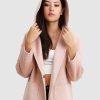 Women Belle & Bloom Wool Coats | Walk This Way Wool Blend Oversized Coat - Blush Pink