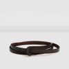 Women Belle & Bloom Belts | Tie The Knot Leather Belt - Espresso