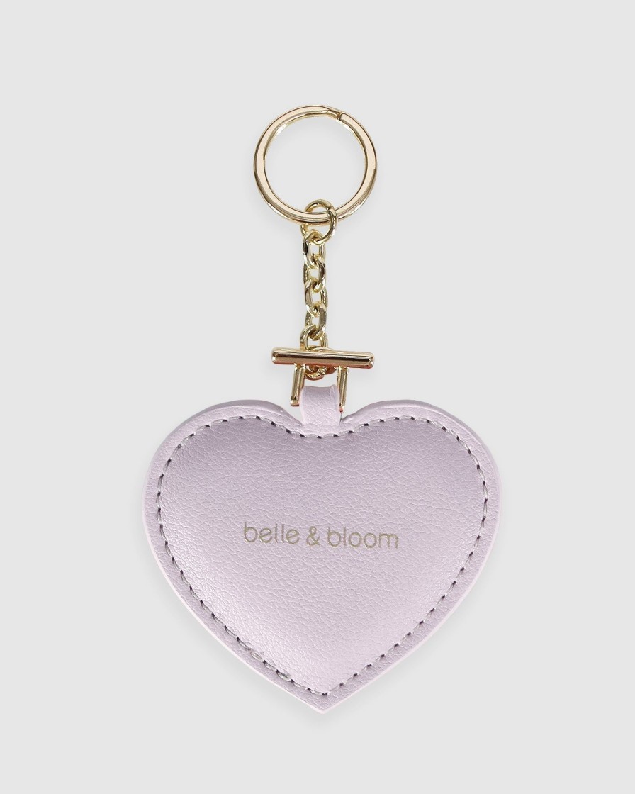 Women Belle & Bloom Key Rings | Stolen Heart Leather Keyring - Lilac