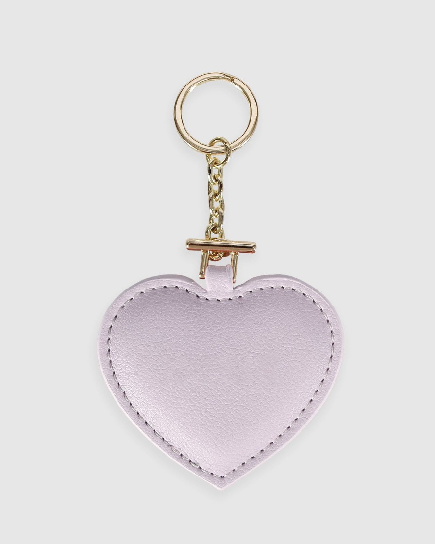 Women Belle & Bloom Key Rings | Stolen Heart Leather Keyring - Lilac