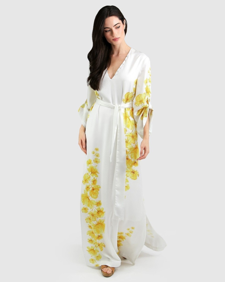 Women Belle & Bloom Maxi Dresses | The Botanist Maxi Dress - Yellow Floral