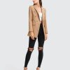 Women Belle & Bloom Suits & Blazers | Princess Polina Textured Weave Blazer - Camel