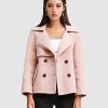 Women Belle & Bloom Wool Coats | I'M Yours Wool Blend Peacoat - Blush