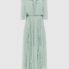 Women Belle & Bloom Maxi Dresses | Amour Amour Ruffled Midi Dress - Spearmint Final Sale