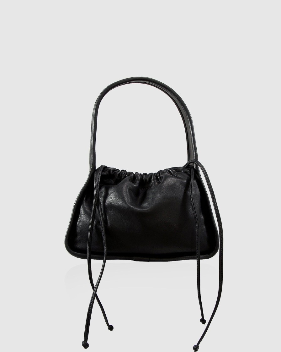 Women Belle & Bloom Shoulder Bags | Thing Called Love Leather Handbag - Black Final Sale