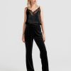 Women Belle & Bloom Pants | Reverie Velvet Pant - Black