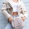 Women Belle & Bloom Shoulder Bags | Camila Leather Backpack - Dusty Pink