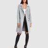 Women Belle & Bloom Wool Coats | New Fit Last Chance Wool Blend Moto Coat - Grey Marle