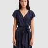 Women Belle & Bloom Mini Dresses | I'M The Star Wrap Dress - Navy