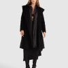 Women Belle & Bloom Wool Coats | Walk Me Home Convertible Coat - Black