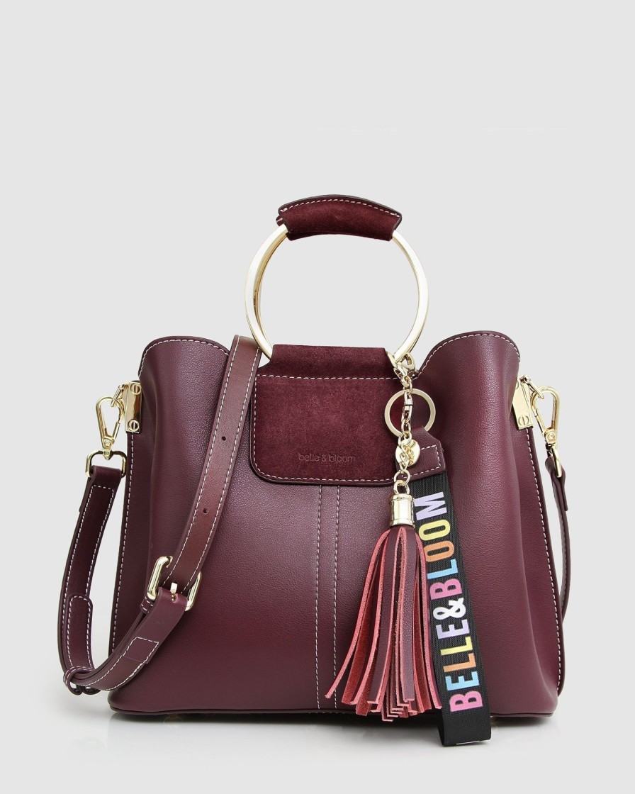 Women Belle & Bloom Shoulder Bags | Twilight Leather Cross-Body Bag - Merlot