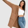 Women Belle & Bloom Jumpers & Knits | Days Go By Sustainable Blazer Cardigan - Camel