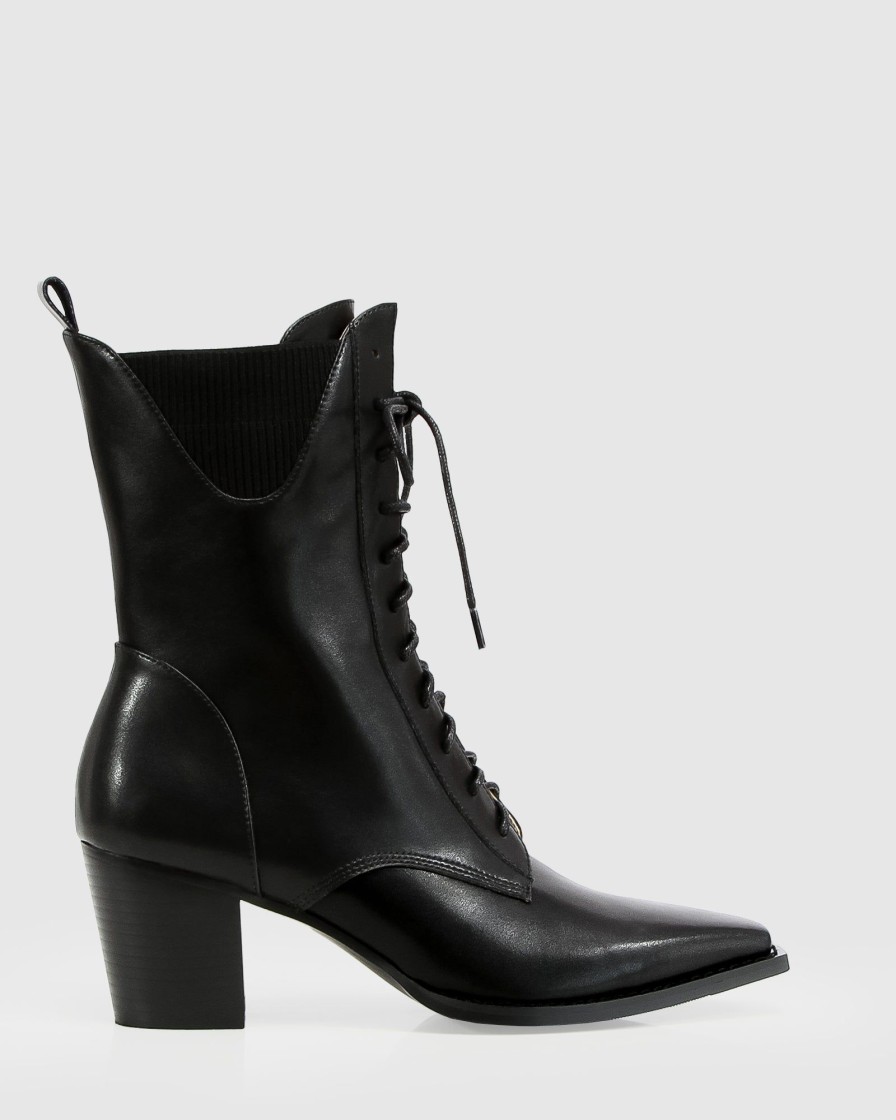 Women Belle & Bloom Boots | Jumping Ship Laced Boot - Black