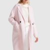 Women Belle & Bloom Wool Coats | Publisher Double-Breasted Wool Blend Coat - Pale Pink