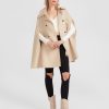 Women Belle & Bloom Wool Coats | On My Mind Wool Blend Cape - Pale Oat