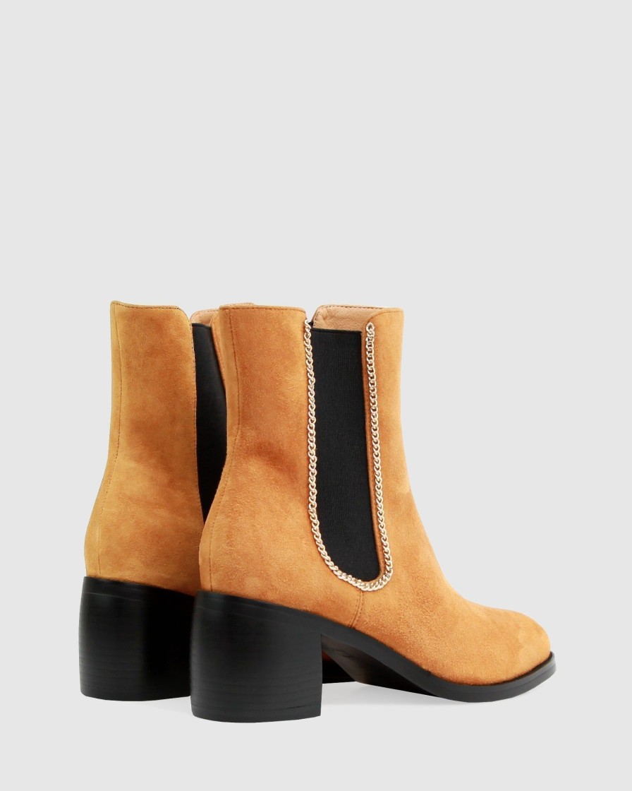 Women Belle & Bloom Boots | Remember Tonight Suede Chelsea Boot - Camel Final Sale