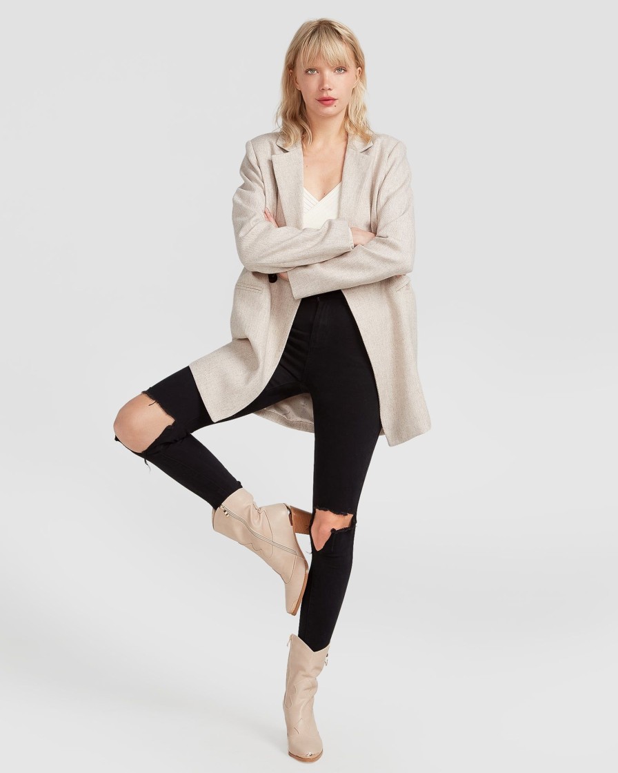 Women Belle & Bloom Wool Coats | Kensington Oversized Coat - Natural