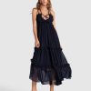 Women Belle & Bloom Midi Dresses | As It Was Tiered Midi Dress - Navy