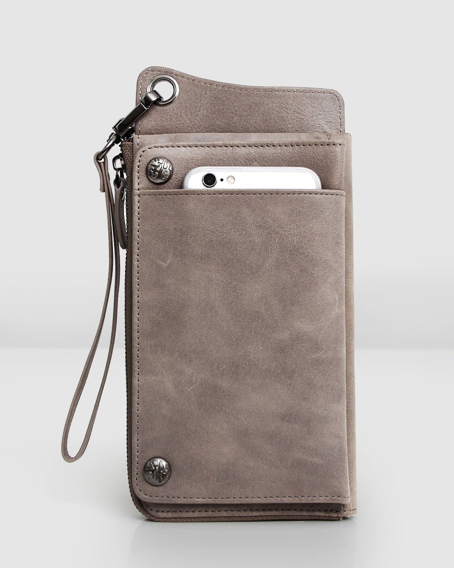 Women Belle & Bloom Wallets | Penelope Leather Wallet - Ash