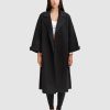 Women Belle & Bloom Belted Coats | Stay Wild Oversized Wool Coat - Black