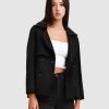 Women Belle & Bloom Wool Coats | I'M Yours Wool Blend Peacoat - Black