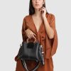 Women Belle & Bloom Shoulder Bags | Twilight Leather Cross-Body Bag - Black