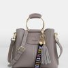 Women Belle & Bloom Shoulder Bags | Twilight Leather Cross-Body Bag - Grey