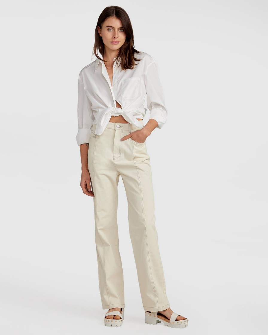 Women Belle & Bloom Pants | Obsessed Straight Leg Pant - Ivory