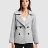 Women Belle & Bloom Wool Coats | I'M Yours Wool Blend Peacoat - Grey