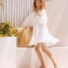 Women Belle & Bloom Mini Dresses | Resolution Mini Dress - White