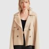 Women Belle & Bloom Wool Coats | I'M Yours Wool Blend Peacoat - Pale Oat