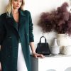 Women Belle & Bloom Belted Coats | Front Runner Belted Coat - Dark Green