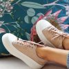 Women Belle & Bloom Flats | Just A Dream Croc Leather Sneaker - Blush