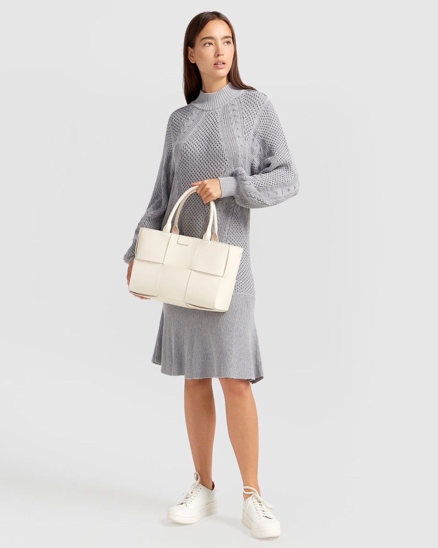 Women Belle & Bloom Midi Dresses | Love Letter Knit Dress - Grey