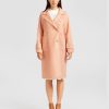 Women Belle & Bloom Wool Coats | Rumour Has It Oversized Wool Blend Coat - Peach Fizz