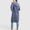 Women Belle & Bloom Wool Coats | Walk This Way Wool Blend Oversized Coat - Navy Micro Check