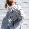 Women Belle & Bloom Shoulder Bags | Camila Leather Backpack - Ash