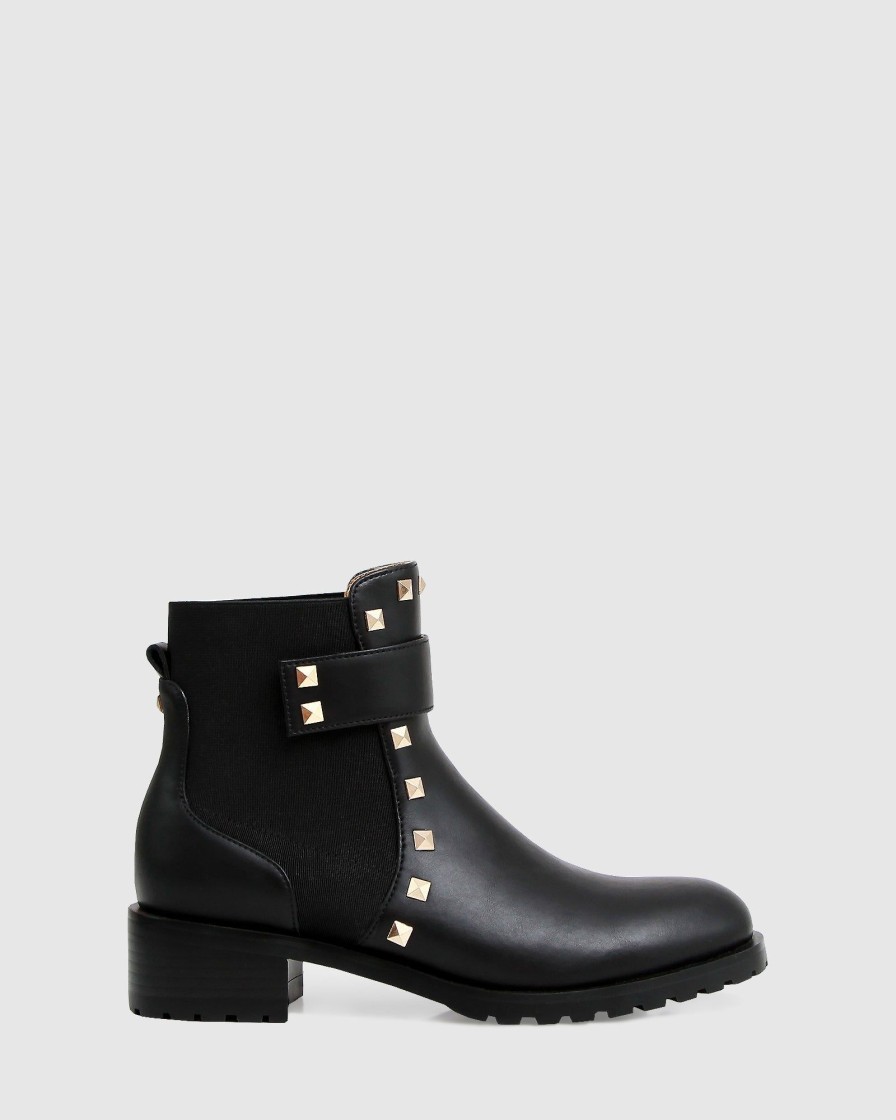 Women Belle & Bloom Boots | City Lights Leather Ankle Boot - Black